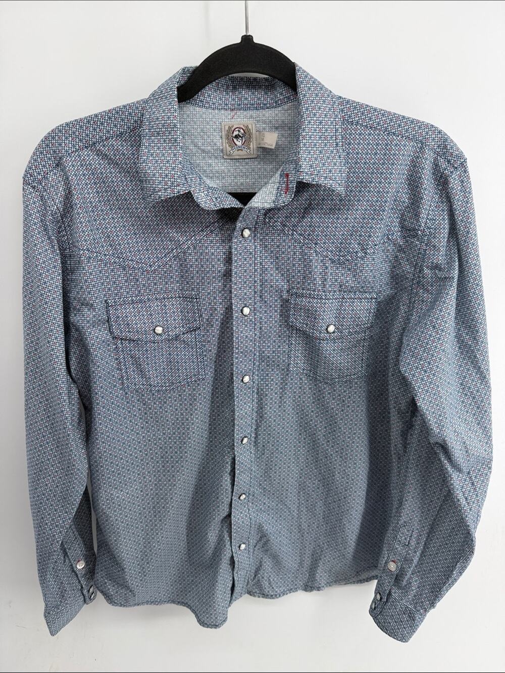 Cinch pearl snap printed western rodeo cowboy shirt sz Boys XL/14